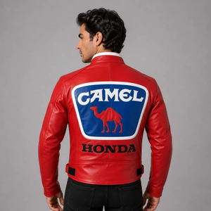 Veste de course pour moto en cuir de vache véritable Zonda pour homme/Chaquetta, équipement de protection CE niveau 2 avec bosse - Product Image 2