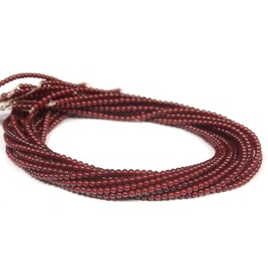 Perles rondes en rhodolite grenat naturel pour la création de bijoux, perles en pierre, pierre précieuse rose, perles en vrac - Product Image 2