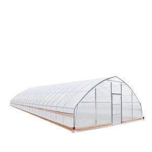 Invernadero de 25 pies x 100 pies para cultivo con película EVA transparente de 6 mil y estructura estable con techo de cúpula y lados con manivela - Product Image 3