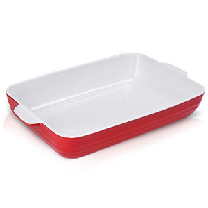 Plat de cuisson en verre/céramique avec revêtement céramique, résistant au four et au congélateur, élégant, pour cuisine, plat à gratin, passe au lave-vaisselle, plat profond - Product Image 1