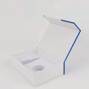 Boîte en papier rigide magnétique recyclable avec logo personnalisé pour l'emballage et la présentation de flacons d'ampoules de peptides de 3 ml - Product Image 1