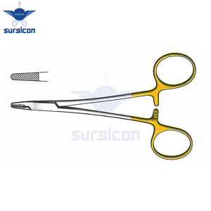 ที่จับเข็ม Derf ขนาด 12 ซม. / 4-3/4 นิ้ว พร้อมใบมีดขนาดเล็ก 0.4 มม. แบบ Serration และเม็ดมีดทังสเตนคาร์ไบด์ TC GOLD สำหรับเข็มที่มีความแม่นยำสูง - Product Image 3