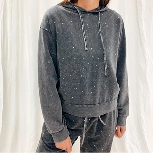 Sweat à capuche boxy pour homme, coupe droite, épaules tombantes, imprimé personnalisé avec strass, en jersey polyester/coton épais et écologique 230g - Product Image 6
