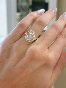 Premium Oval Cut <b>Diamond</b> <b>Ring</b> in Yellow Gold Elegant Oval <b>Diamond</b> Engagement <b>Ring</b> for Women Luxury Jewelry Gift for Wedding - Product Image 3