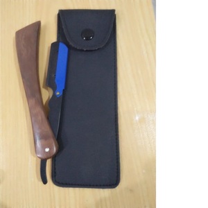 Navaja de Afeitar Profesional con Mango de Madera, Hoja Recta de Acero Inoxidable de Alta Calidad, Navaja de Barbero de Una Sola Hoja - Product Image 3