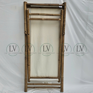 Chaise de plage pliable en bambou et toile écologiques, chaise longue de plage durable, mobilier de jardin en gros du Vietnam - Product Image 2