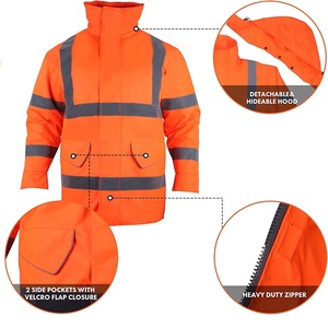 Chaqueta de Seguridad Invernal de Alta Visibilidad Clase 3 Personalizada, Transpirable, Impermeable, Reflectante, de Poliéster, Ropa de Trabajo, con Logotipo Personalizado - Product Image 4