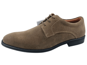 Chaussures habillées pour hommes en daim marron, style Derby, à lacets, bout pointu, respirantes, semelle extérieure en caoutchouc antidérapante, pour le bureau et la carrière, toutes saisons, couleur unie - Product Image 4
