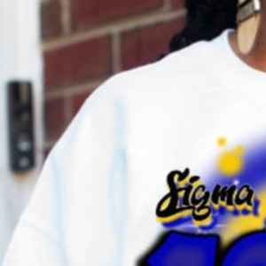Sudadera blanca con cuello redondo para mujer, diseño gráfico de caniche Sigma Gamma Rho 1922, jersey informal de manga larga, ropa de calle a la moda - Product Image 5