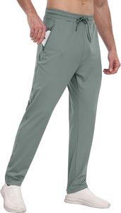 Streetwear Men's Mid Waist Eco-Friendly Waterproof Fleece <b>Jogger</b> Pants with <b>Zip</b> <b>Pocket</b> Casual Sweatpants - Product Image 3