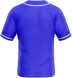 Maillot de baseball blanc pour homme, col en V, manches courtes, évacuation de l'humidité, 100 % polyester, coupe classique adulte, 180 g/m² - Product Image 4