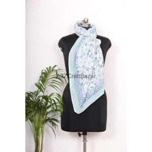 Pareo de Algodón con Estampado Floral Hecho a Mano, Cubre Bikini, Ligero, para la Playa, Bufanda, Moda Femenina - Product Image 3