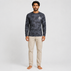 Camisa de pesca personalizada para hombre con tela ligera de secado rápido, protección UV y diseños elegantes para equipos de pesca - Product Image 1