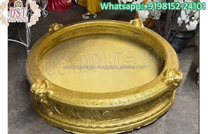 อุปกรณ์ประกอบพิธีฮัลดีแบบดั้งเดิมสีสันสดใสสำหรับงานแต่งงานอินเดีย ฉากหลังและอุปกรณ์ตกแต่งที่ทนทานทำจากไฟเบอร์กลาส จัดส่งในออสเตรเลีย - Product Image 2