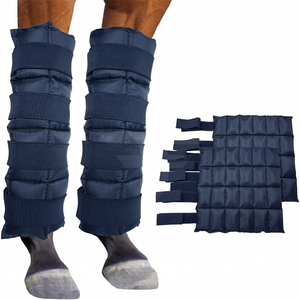 Botas de Hielo Reutilizables para Caballos, para Entrenamiento Ecuestre, Soporte Cómodo para Lesiones, Envolturas para Patas de Caballo, Compresa Fría/Caliente - Product Image 1