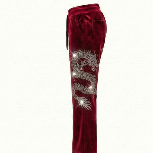 Conjunto Deportivo de Terciopelo para Hombre, Sudadera con Cremallera y Pantalones Jogger, Diseño Premium, Moda de EE. UU. y Europa, Maluza BlackVelvet X - Product Image 4