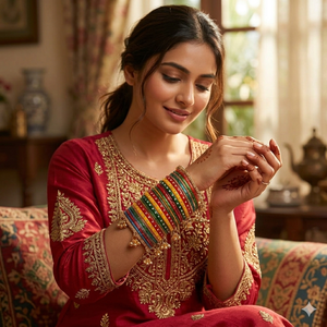 Brazaletes de vidrio de nuevo diseño para bodas y fiestas, varios colores, brazaletes de vidrio indios y pakistaníes, brazaletes para baby shower. - Product Image 6