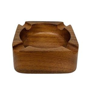 Cendrier carré moderne en bois massif, fait main, avec fentes pour cigarettes et cigares, décoration de table, cadeau pour hommes - Product Image 6