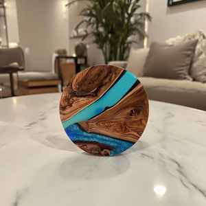 Sous-verres carrés en bois de noyer et d'érable de qualité supérieure, écologiques, taille et épaisseur personnalisables, design moderne pour la maison, l'hôtel, la restauration - Product Image 4