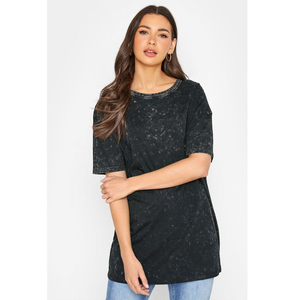 T-shirts en toile pour femmes, personnalisés OEM, délavés à l'acide, longs et amples, pour l'automne, le yoga et l'entraînement, 100% coton, séchage rapide, vente en gros - Product Image 5