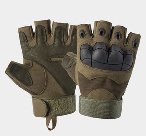 Gants tactiques d'été en cuir demi-doigts Lawd Sports avec paume antidérapante et fermeture auto-agrippante unisexe pour le cyclisme - Product Image 1