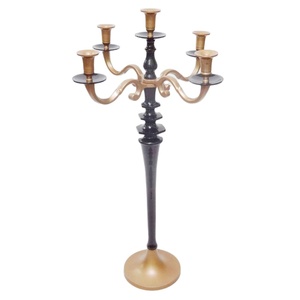 Premium New Design 5-Lite Multicolour Candelabra <b>Style</b> Decorative Metal Candle Holder for Wedding Table Centrepiece Candle Stand - Product Image 1