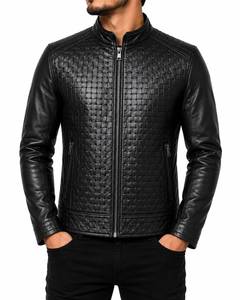 Chaqueta de Cuero Elegante para Hombre, Material Genuino de Primera Calidad, Acabado Suave y Cómodo, Prenda Exterior Informal Moderna, Chaqueta de Cuero de Lujo - Product Image 1
