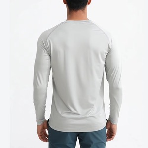 T-shirts respirants à manches longues pour hommes, vente en gros B2B, broderie personnalisée, hauts d'été légers, OEM, chemises en maille à séchage rapide vierges - Product Image 4