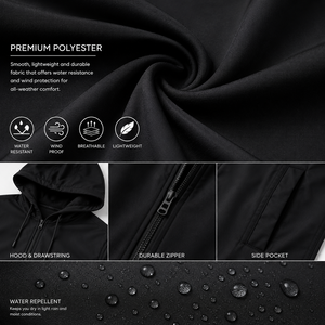 Parka de bain unisexe personnalisé imperméable à manches courtes avec capuche, fermeture éclair intégrale, séchage rapide, idéal pour la natation, le surf et la plage - Product Image 5