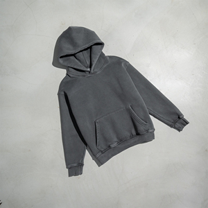 Sweat à capuche surdimensionné personnalisé de haute qualité en molleton épais, à épaules tombantes, uni, vierge, pour hommes - Product Image 3