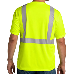 OEM Service Men's Hi <b>Vis</b> Safety <b>T</b>-<b>Shirts</b> Solid 100% Cotton Breathable Quick Dry Short Sleeve Custom Colors & Logo - Product Image 5