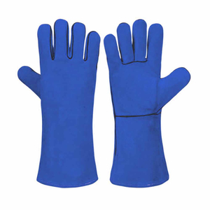 Leather BBQ <b>Gloves</b> <b>Cooking</b> Grill <b>Gloves</b> Heat Protection BBQ Leather <b>Gloves</b> Heat Resistant <b>Cooking</b> <b>Gloves</b> Bulk Supplier - Product Image 2