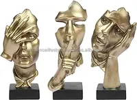 Meilleure vente nouveauté et création Dawbun pièce penseur Statue noir décor à la maison abstrait visage Sculpture par Ambiance Lifestyle.