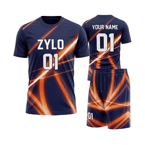 ชุดเสื้อฟุตบอลแบบมีธง 7 คน สำหรับเยาวชน แบบกำหนดเองได้ แขนสั้น ชุดกีฬาแบบรัดรูป - Product Image 2
