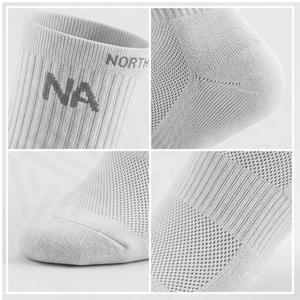 NORTH APPROACH Chaussettes courtes blanches respirantes pour la course à pied pour adultes, saison estivale - Product Image 4