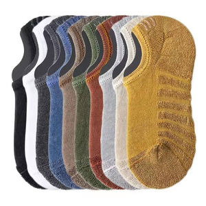 Chaussettes courtes pour hommes, mi-mollet, décontractées, douces, basses, antidérapantes, respirantes, pour l'été et l'automne, en nylon, vente en gros - Product Image 1