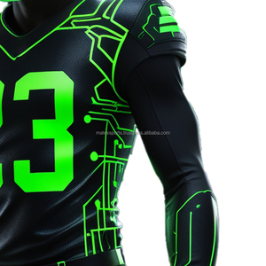 Ensemble d'uniformes de football américain pour hommes, avec un tissu résistant, respirant, confortable, mouvement flexible et performance durable - Product Image 2