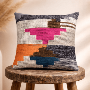 Moroccan Pillows Wholesale Kilim Pillow Case 24 X 24 Cotton Woven Handmade Bohemian Style Geometric Pattern Kilim Rug Pillowslip - Product Image 2