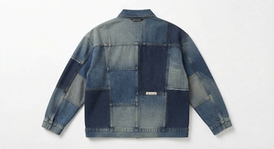 Veste en denim bleu vintage pour femmes, en coton uni, surdimensionnée, respirante - Product Image 2