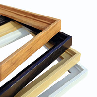 Cadre de peinture à l'huile en bois minimaliste moderne, 3,5 cm d'épaisseur, prêt à accrocher sans encadrement, cadre photo en forme de L, cadre décoratif