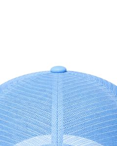 Casquette de camionneur bleu ciel personnalisée, dos en maille, fermeture snapback réglable, respirante, en polyester, avec devant en mousse, logo personnalisé, casquette de baseball vierge - Product Image 6