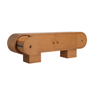 Solid Teak Wood <b>Sideboard</b> Cabinet Wooden <b>Storage</b> Buffet Cabinet for Living Room & Dining Room Furniture - Product Image 4