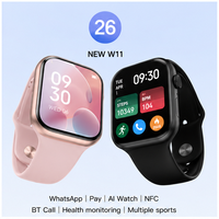 Montre connectée unisexe W11MiniP, écran AMOLED, étanche 3ATM, GPS, NFC, paiement sécurisé, moniteur de fréquence cardiaque, alarme fitness, iOS/Android