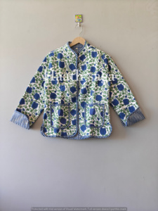 Cotton Handmade Reversible <b>Light</b> <b>Weight</b> Quilted Floral Printed Summer/Winter Full Sleeve <b>Jacket</b> - Product Image 4