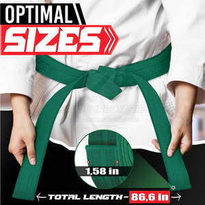 Cinturón de Karate para Artes Marciales, Cinturón de Cintura de Algodón Resistente para Entrenamiento y Competición, Cinturón Duradero para Practicantes Adultos - Product Image 4