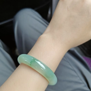 Vintage Green Resin Bangle Handcrafted Floating Flower Geometric Bracelet Indian Style Gift <b>Jewelry</b> for Women - Product Image 2