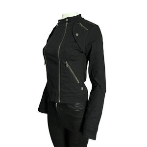 Women Top Selling Black Punk Metal <b>Gothic</b> Stage Band Rock Biker Jean <b>Jacket</b> for Girls Ladies - Product Image 4