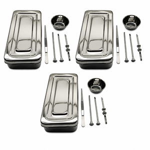 Kit de 3 Trocares HRT de 35 mm, Instrumentos para Inserción de Pellets Hormonales, Acero Inoxidable, Estériles, Juego Quirúrgico con Certificación CE - Product Image 1