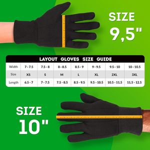 Guanti in Jersey di cotone marrone e resistente da uomo e da donna guanti da giardino e equipaggiamento protettivo per rinfuse - Product Image 5