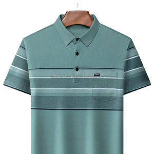 T-shirt d'été en coton à la mode pour hommes, vêtements de sport décontractés à manches longues, polos respirants coupe ajustée, polos pour hommes - Product Image 1